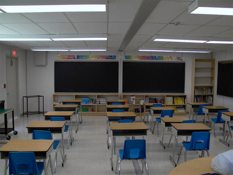 Interior of a classroom